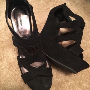 Madden girl black wedges